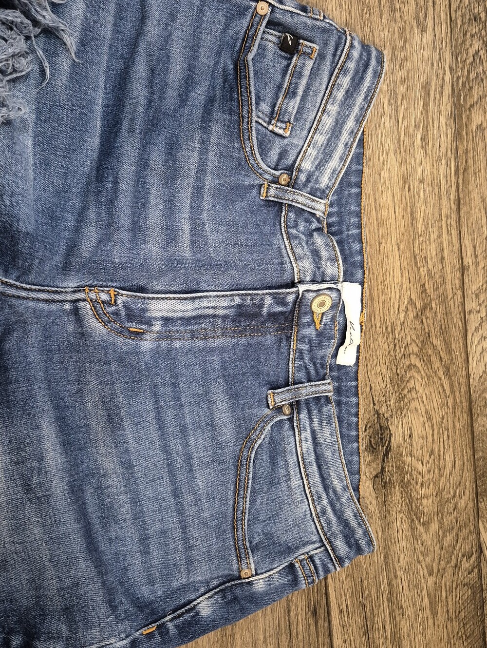 KanCan Jeans Audrina Blue Cropped Ankle Skinny Distressed Frayed Hem(Size 15/31) - Picture 2 of 6